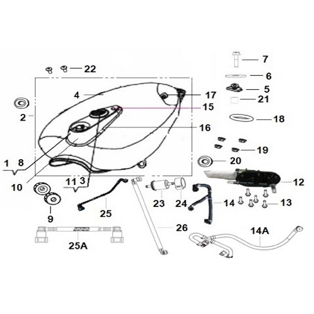 KUBA SUPERLIGHT 125 BENZİN FİLTRESİ #KM 74270